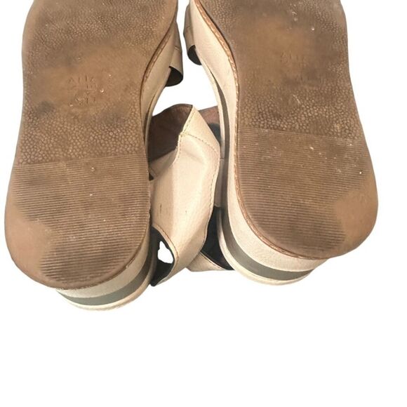 Naturalizer Fitz Wedge Sandals Women's SZ 6.5 Cream Adjustable Straps Boho - Picture 11 of 13